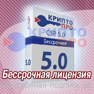 КриптоПро CSP версия 5.0 (бессрочная) лицензия в ИнфоСавер