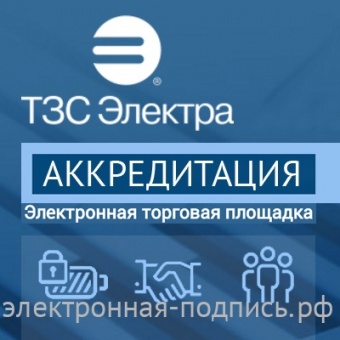 Аккредитация на ЭТП ТЗС Электра (www.tzselektra.ru) в ИнфоСавер