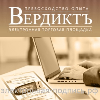 Электронная подпись для участия в торгах на электронной площадке ВЕРДИКТЪ в ИнфоСавер